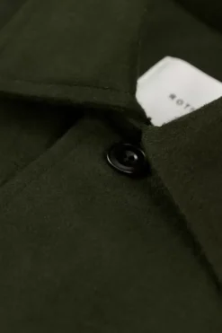 Outlet Rotholz Moleskin Jacke Bio Baumwolle - Oliv