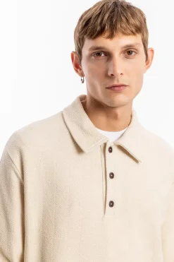 Best Rotholz Polo Jersey Bio Baumwolle - Creme
