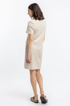 Outlet Rotholz Polo Kleid Aus Bio Frottee Creme