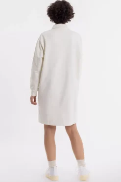 New Rotholz Polo Kleid Aus Bio-Baumwolle Weis