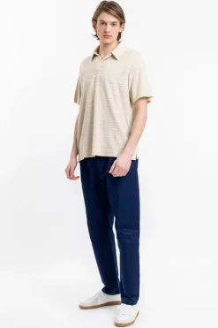Hot Rotholz Polo Shirt Aus Bio Frottee Creme