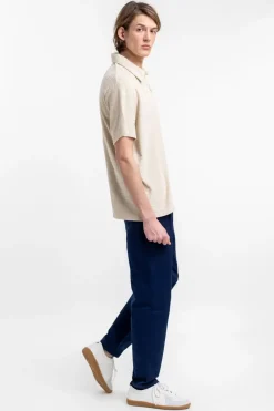 Hot Rotholz Polo Shirt Aus Bio Frottee Creme