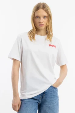 New Rotholz Retro Logo T-Shirt Bio Baumwolle - Weis