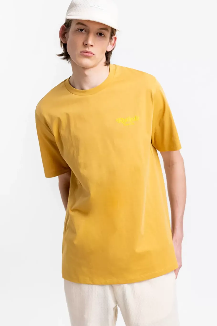 Outlet Rotholz Retro Logo T-Shirt Senfgelb