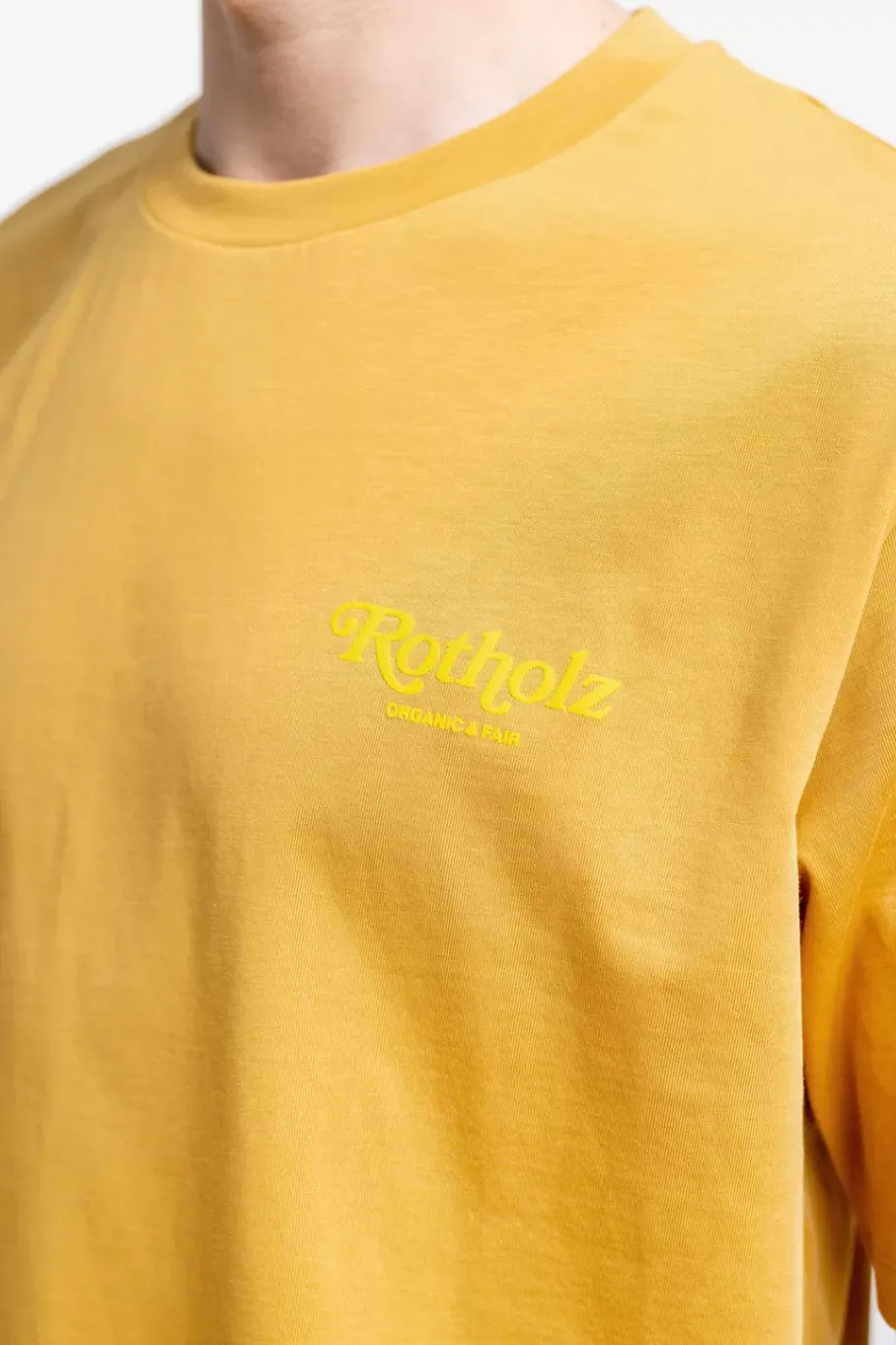 Outlet Rotholz Retro Logo T-Shirt Senfgelb