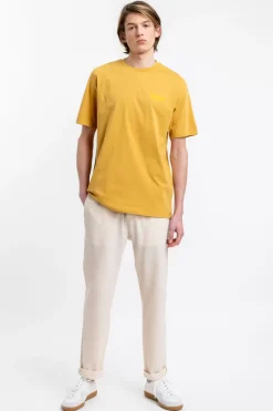 Outlet Rotholz Retro Logo T-Shirt Senfgelb