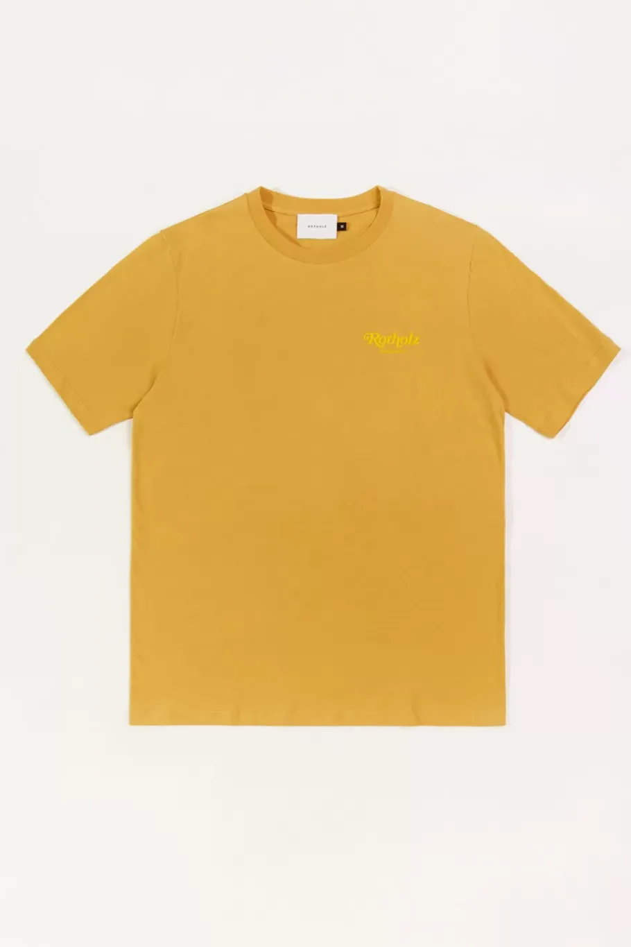 Outlet Rotholz Retro Logo T-Shirt Senfgelb