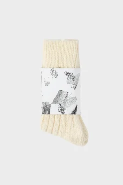 Clearance Rotholz Schwere Socken Schurwolle - Weis