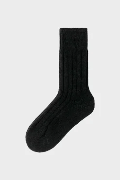 Clearance Rotholz Schwere Socken Schurwolle - Schwarz
