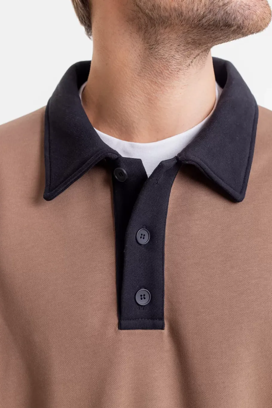 Best Rotholz Schweres Polo Sweatshirt Aus Bio-Baumwolle Braun