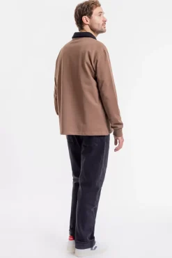 Best Rotholz Schweres Polo Sweatshirt Aus Bio-Baumwolle Braun