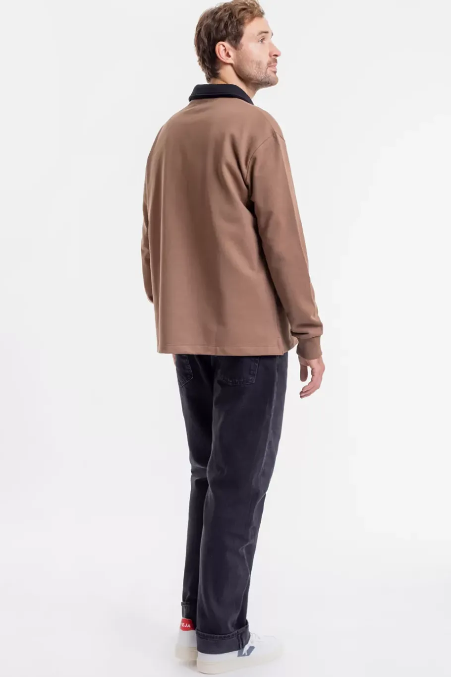 Best Rotholz Schweres Polo Sweatshirt Aus Bio-Baumwolle Braun