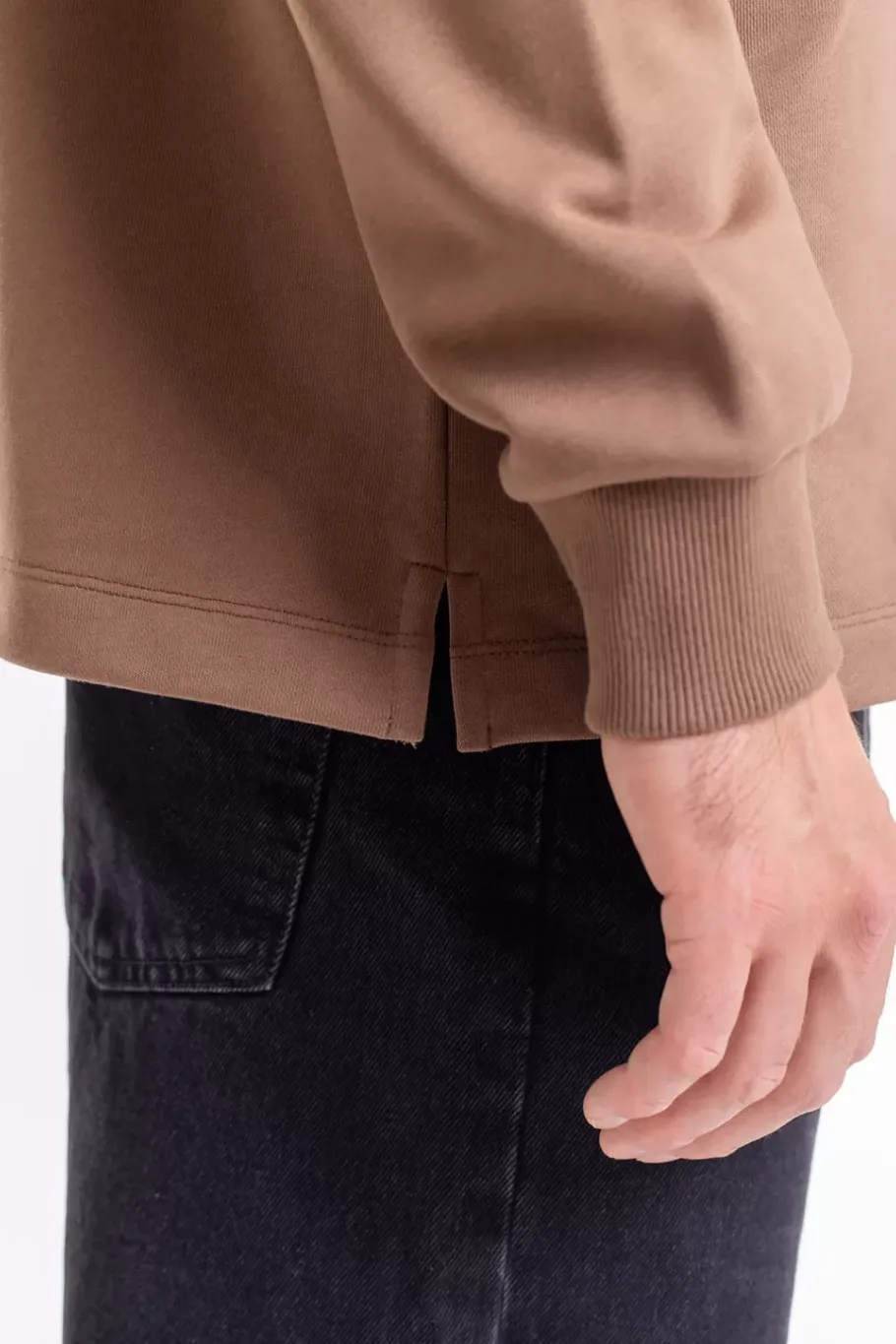 Best Rotholz Schweres Polo Sweatshirt Aus Bio-Baumwolle Braun