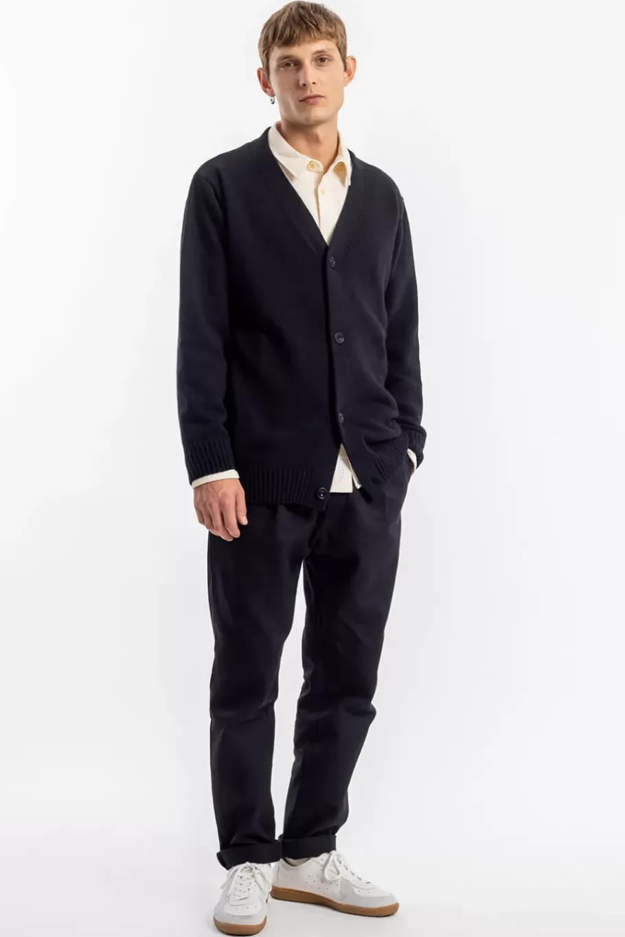 Discount Rotholz Strick Cardigan Wollmischung - Schwarz