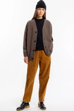 Online Rotholz Strick Cardigan Wollmischung - Braun