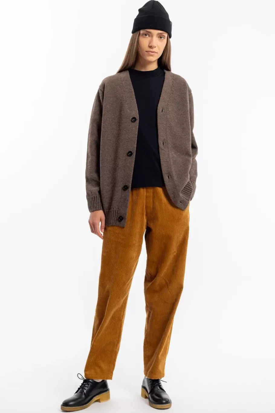 Online Rotholz Strick Cardigan Wollmischung - Braun