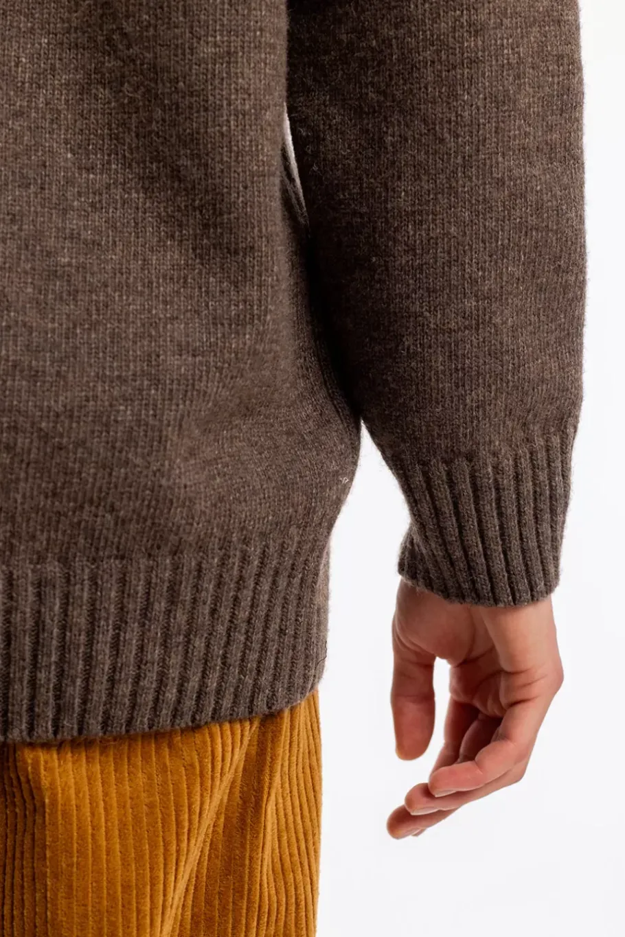 Online Rotholz Strick Cardigan Wollmischung - Braun