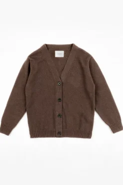 Best Rotholz Strick Cardigan Wollmischung - Braun