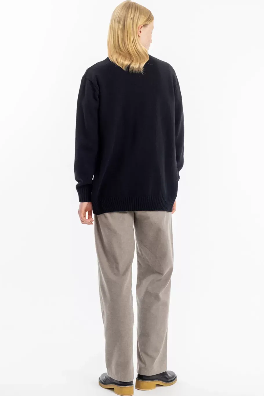 Outlet Rotholz Strick Cardigan Wollmischung - Schwarz