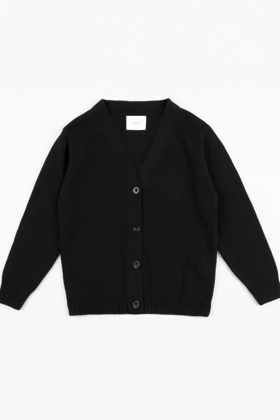 Outlet Rotholz Strick Cardigan Wollmischung - Schwarz
