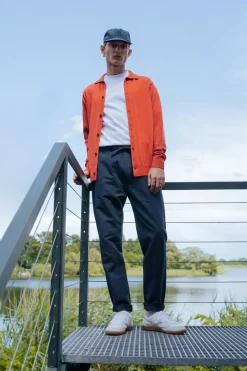 Rotholz Strick Shirt Merinowolle - Rot
