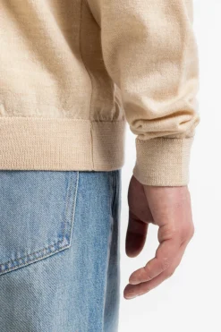 Online Rotholz Strick Shirt Merinowolle - Sand