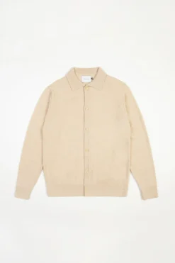 Online Rotholz Strick Shirt Merinowolle - Sand