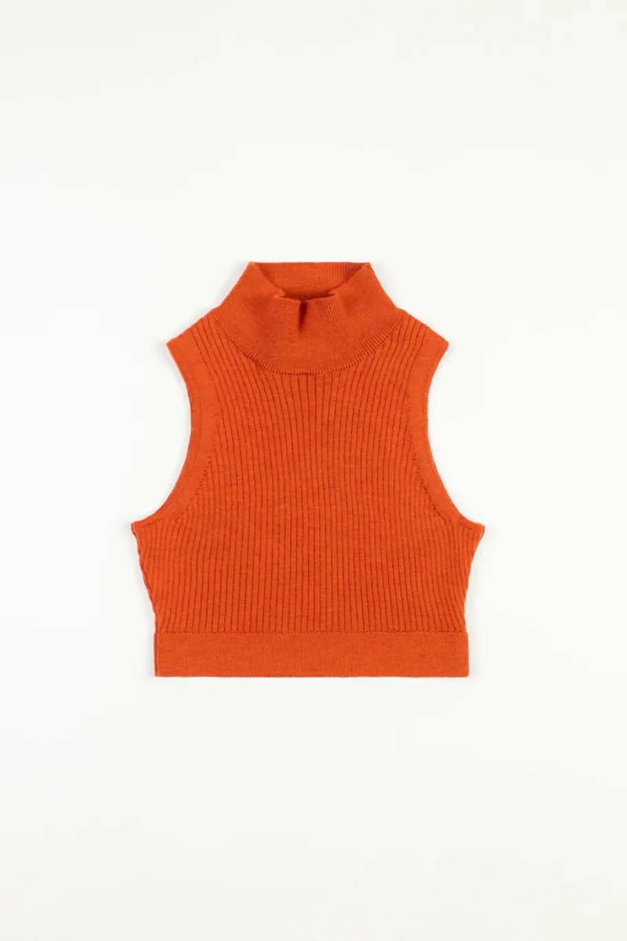 Discount Rotholz Strick Singlet Merinowolle - Rot