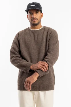 New Rotholz Strickpullover Wollmischung - Braun
