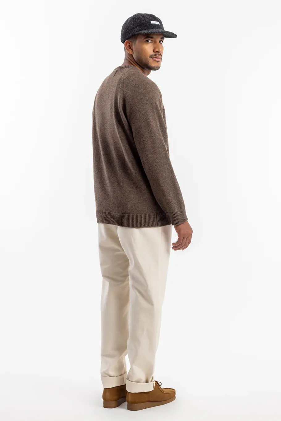 New Rotholz Strickpullover Wollmischung - Braun