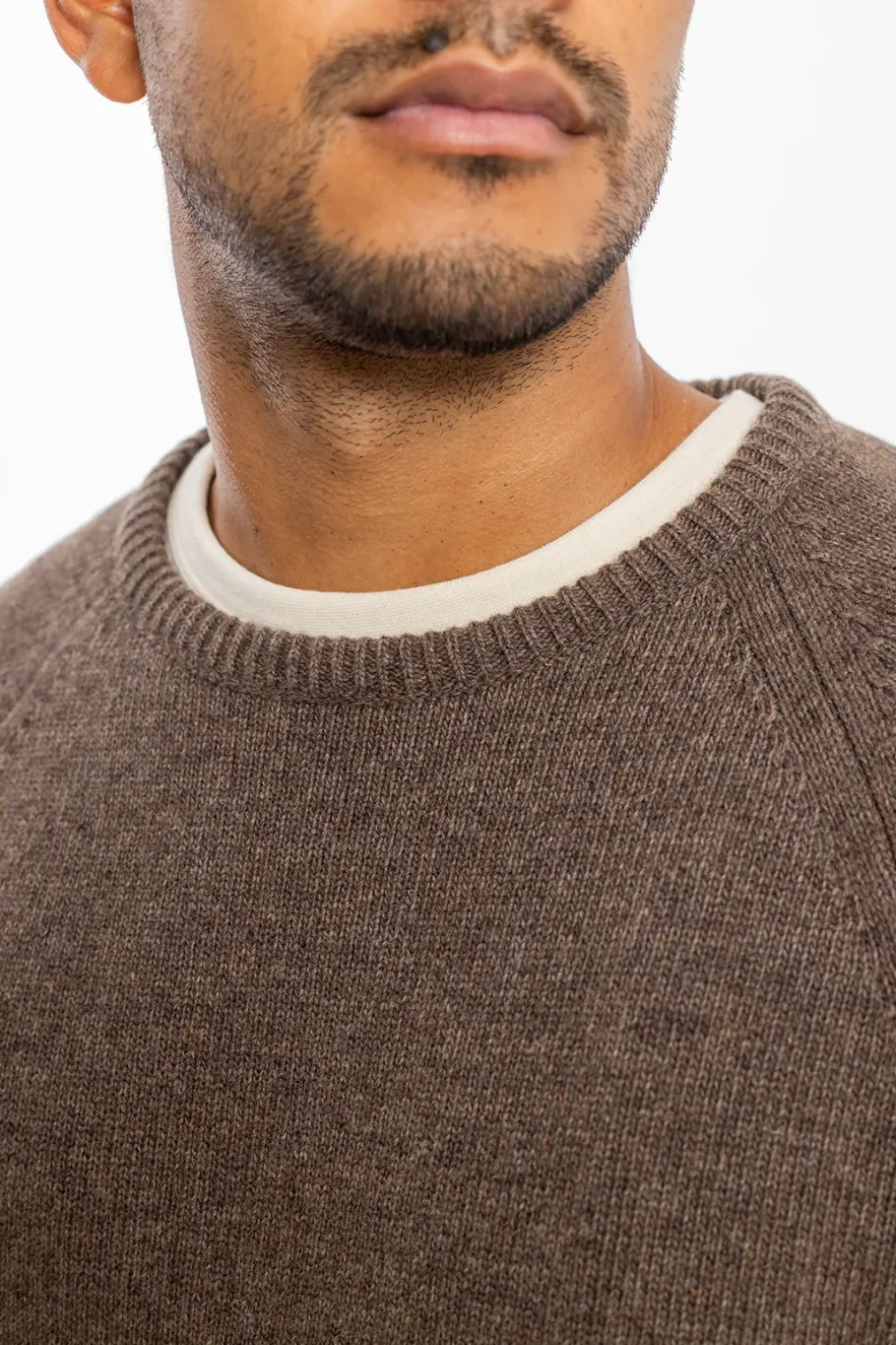 New Rotholz Strickpullover Wollmischung - Braun