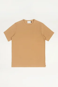 Online Rotholz Strukturiertes T-Shirt Bio Baumwolle - Karamell