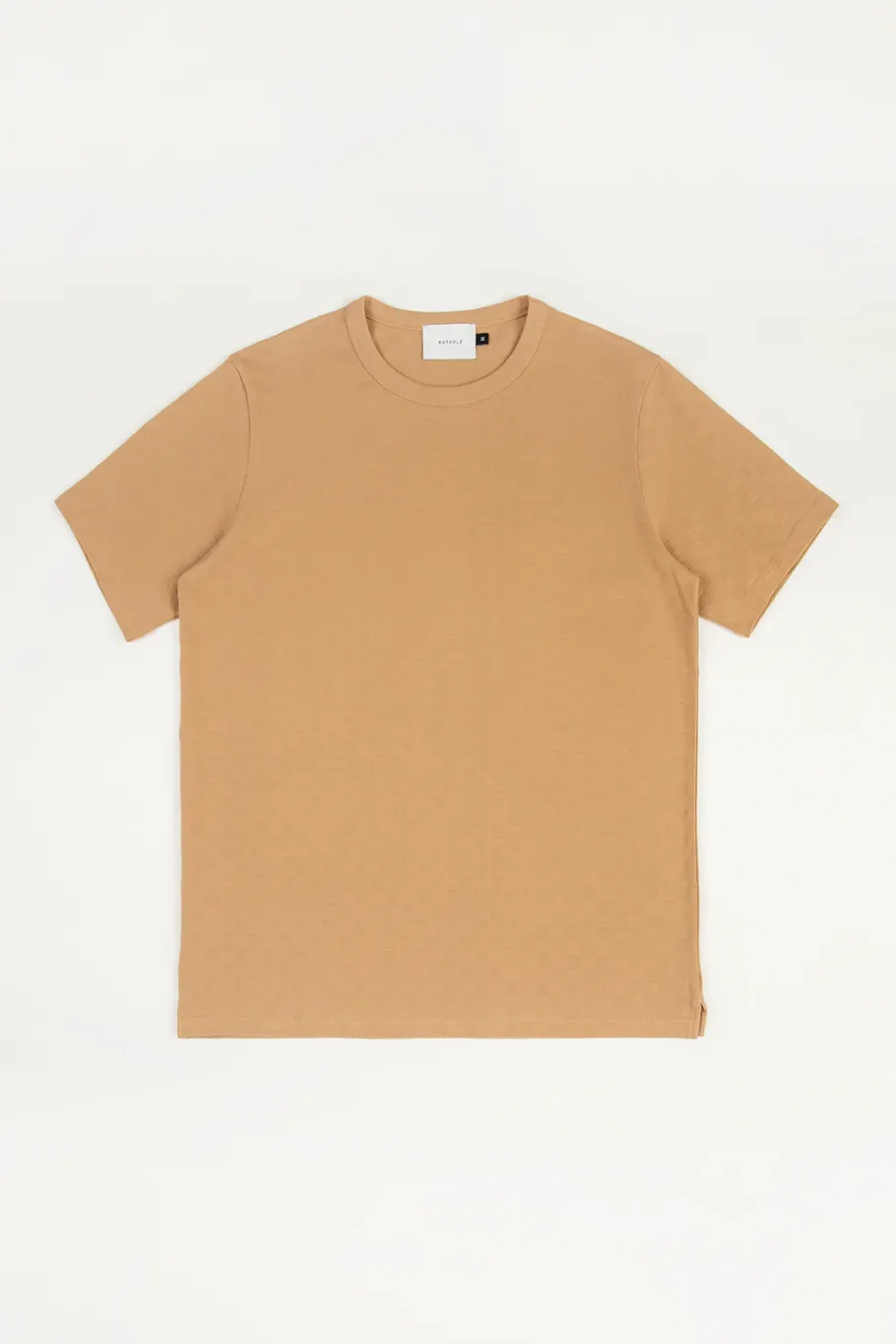 Online Rotholz Strukturiertes T-Shirt Bio Baumwolle - Karamell
