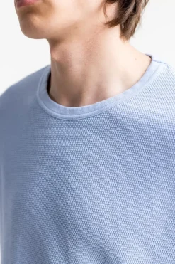 Clearance Rotholz T-Shirt Aus Waffle Cotton Hellblau