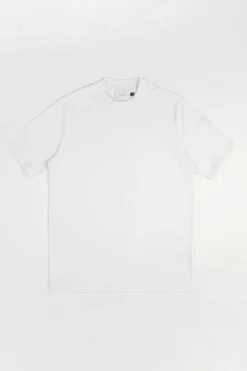 Sale Rotholz T-Shirt Mit Breitem Kragen Bio Baumwolle - Weis