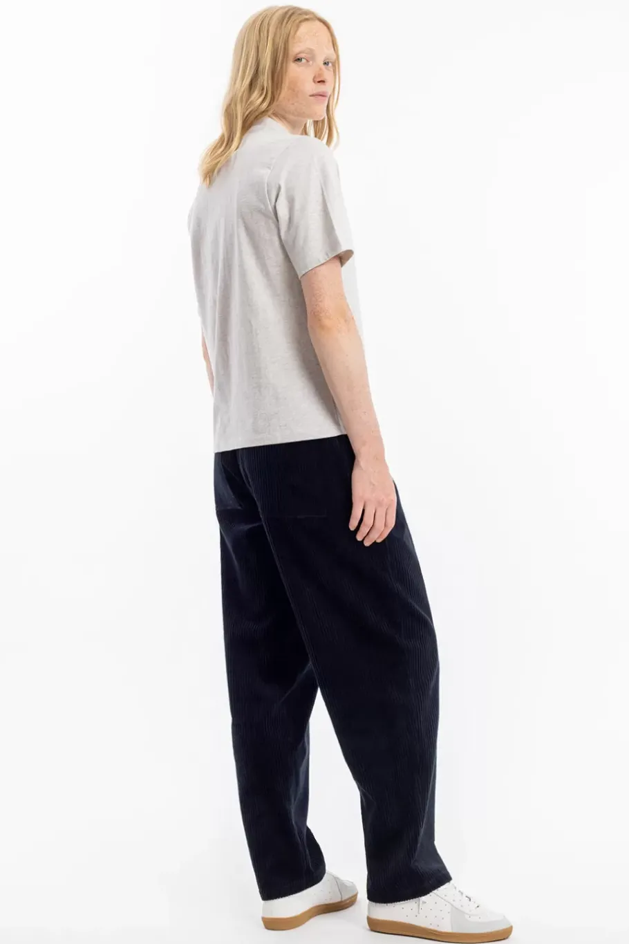 Outlet Rotholz T-Shirt Mit Breitem Kragen Bio Baumwolle - Grau