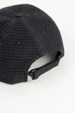 Clearance Rotholz Waffel Cap Bio Baumwolle - Schwarz