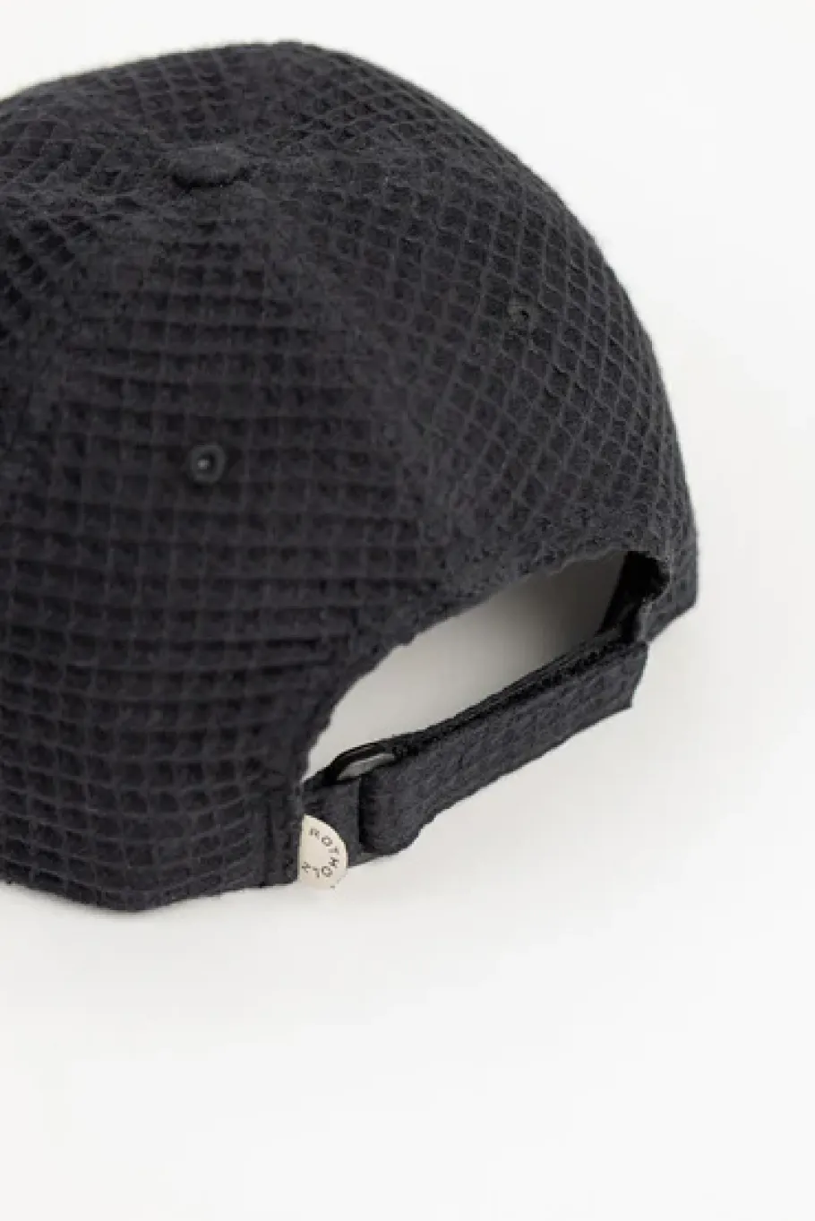 Clearance Rotholz Waffel Cap Bio Baumwolle - Schwarz