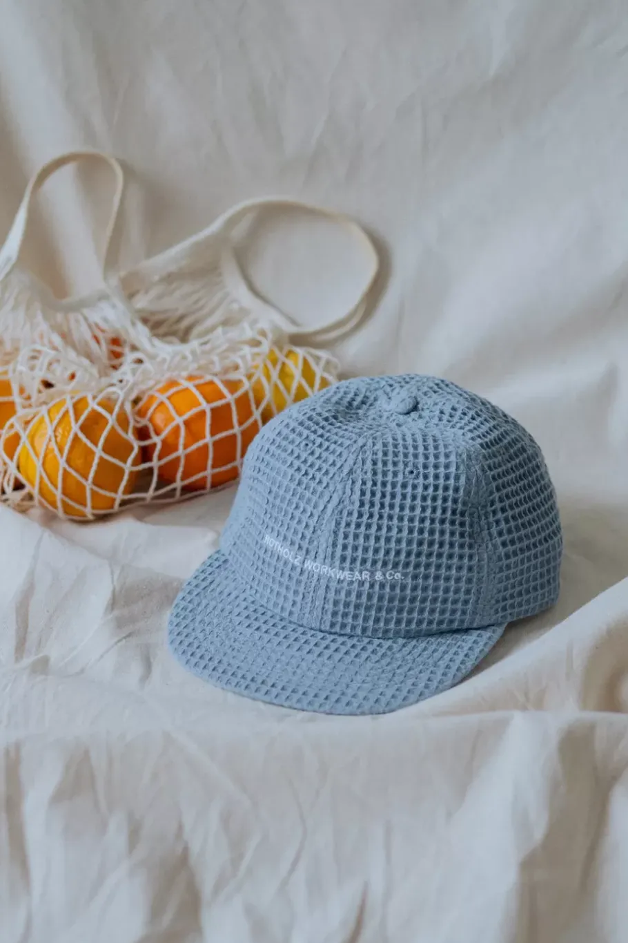 Hot Rotholz Waffel Cap Bio Baumwolle - Hellblau