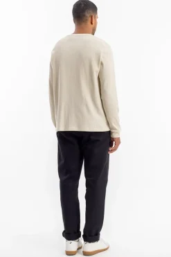 Online Rotholz Waffel Longsleeve Bio Baumwolle - Creme