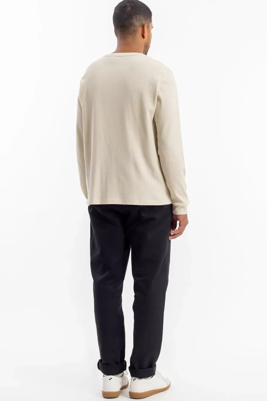 Online Rotholz Waffel Longsleeve Bio Baumwolle - Creme