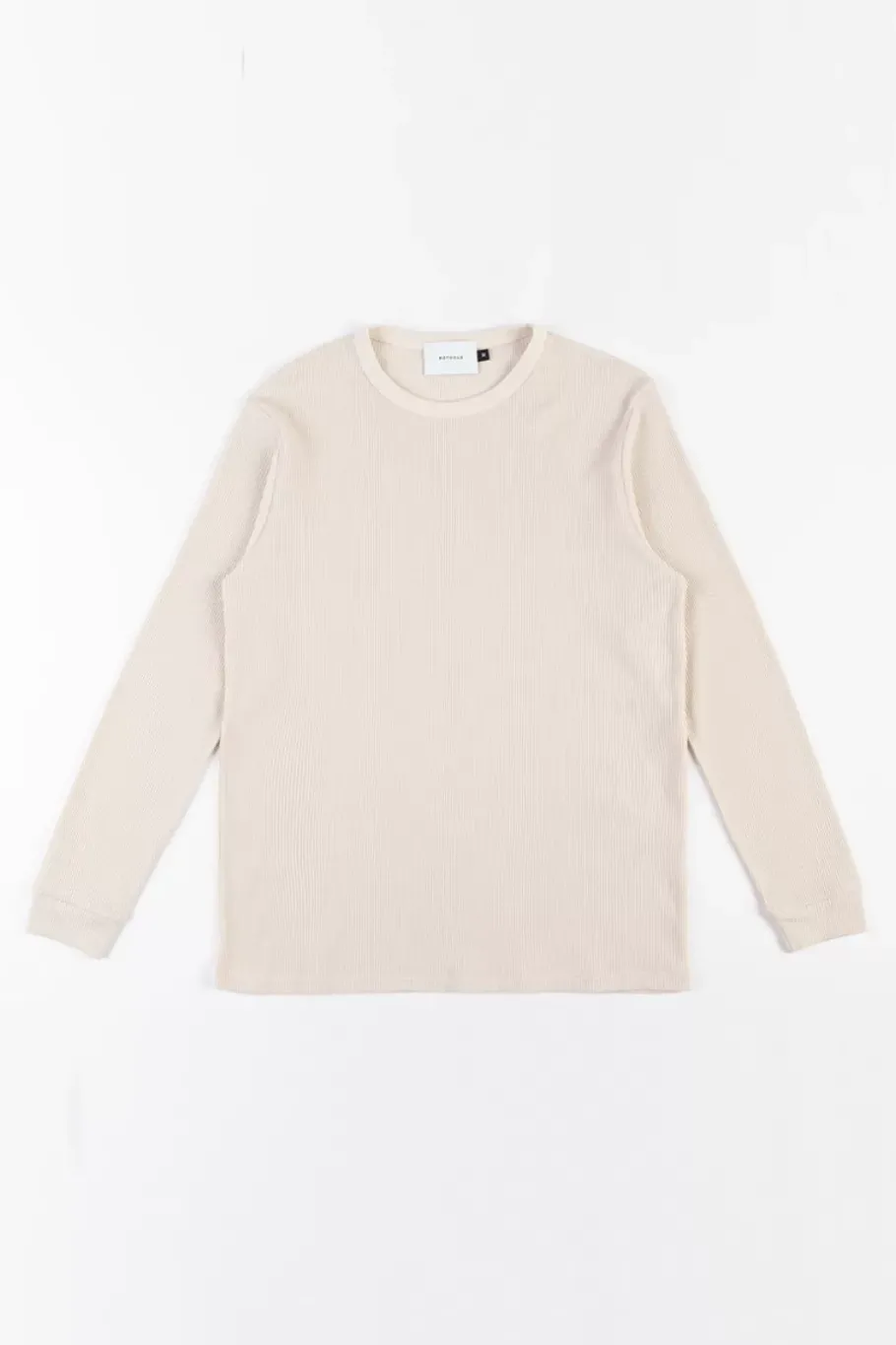 Online Rotholz Waffel Longsleeve Bio Baumwolle - Creme
