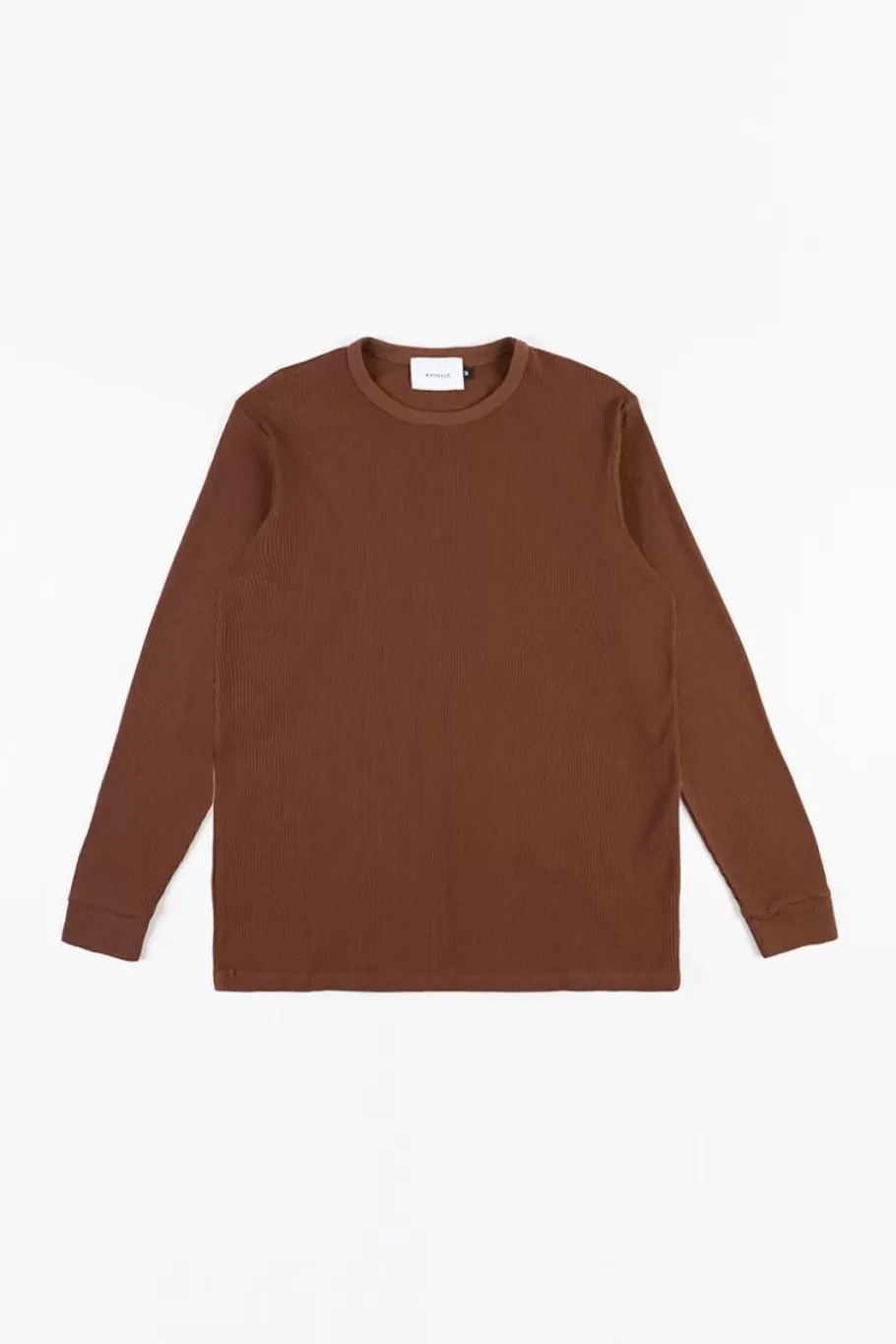 Online Rotholz Waffel Longsleeve Bio Baumwolle - Braun