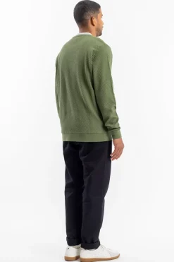 Discount Rotholz Waffel Sweatshirt Bio Baumwolle - Grun