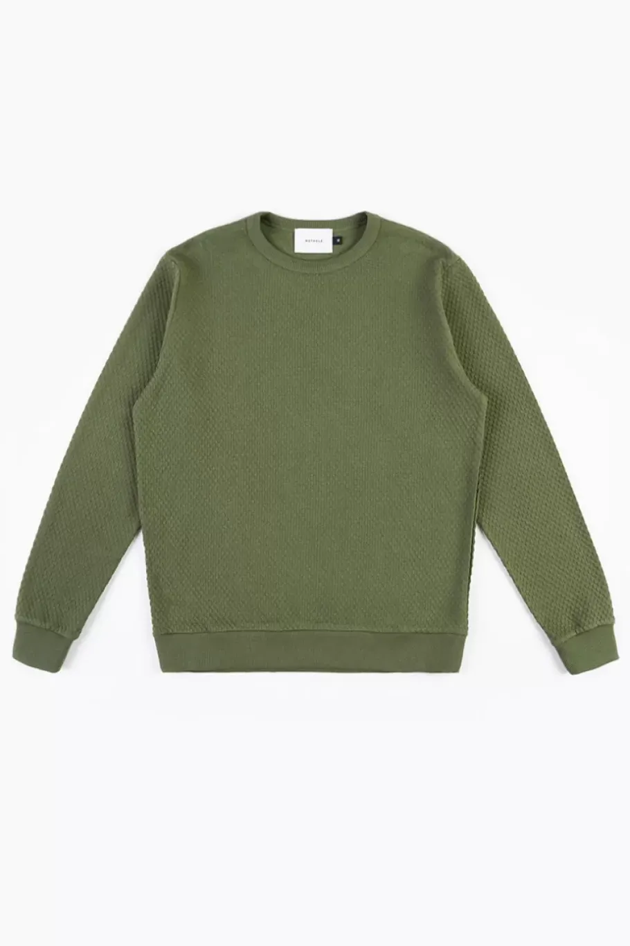 Discount Rotholz Waffel Sweatshirt Bio Baumwolle - Grun