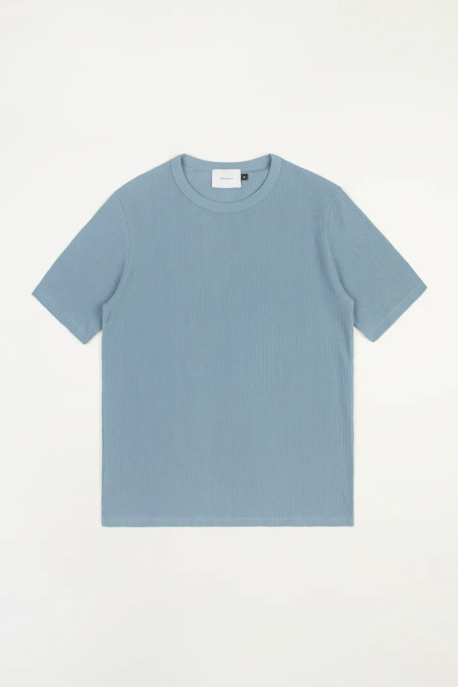 Sale Rotholz Waffel T-Shirt Bio-Baumwolle - Blau