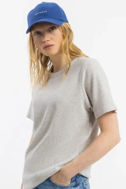 Sale Rotholz Waffel T-Shirt Bio-Baumwolle - Grau