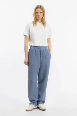 Clearance Rotholz Weite Hose Waffle Cotton - Hellblau