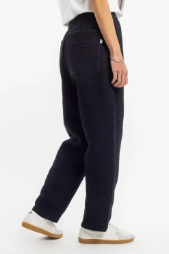 Online Rotholz Weite Hose Waffle Cotton - Schwarz