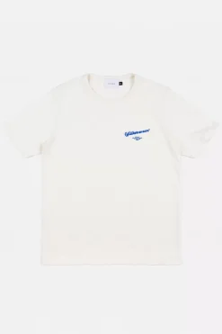 Clearance Rotholz Willkommen Print T-Shirt Bio Baumwolle - Off-White